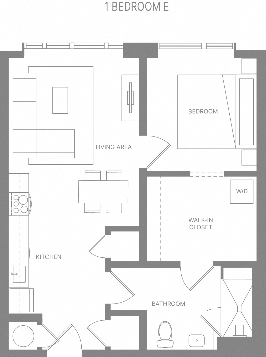 1BR E Floorplan